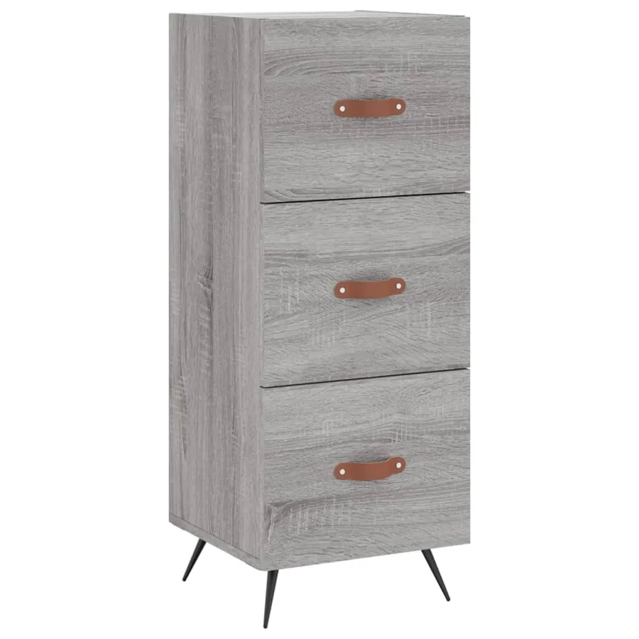Buffet haut Sonoma gris 34,5x34x180 cm Bois d'ingénierie - 5