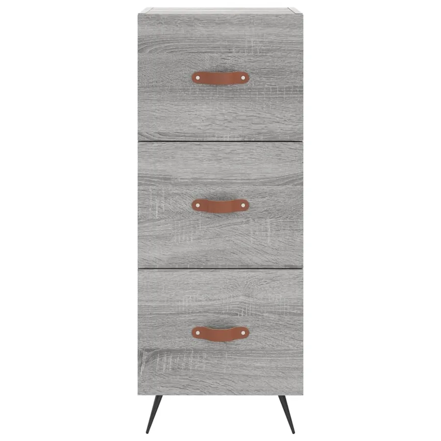 Buffet haut Sonoma gris 34,5x34x180 cm Bois d'ingénierie - 6