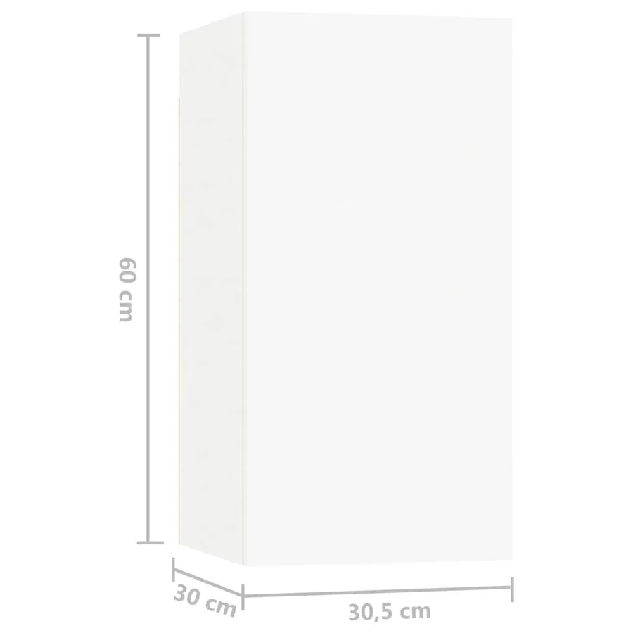 Ensemble de meubles TV 10 pcs Blanc Bois d'ingénierie - 10