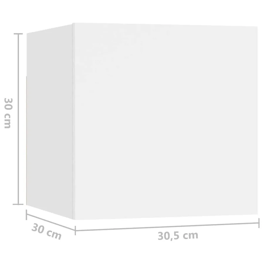 Ensemble de meubles TV 10 pcs Blanc Bois d'ingénierie - 8