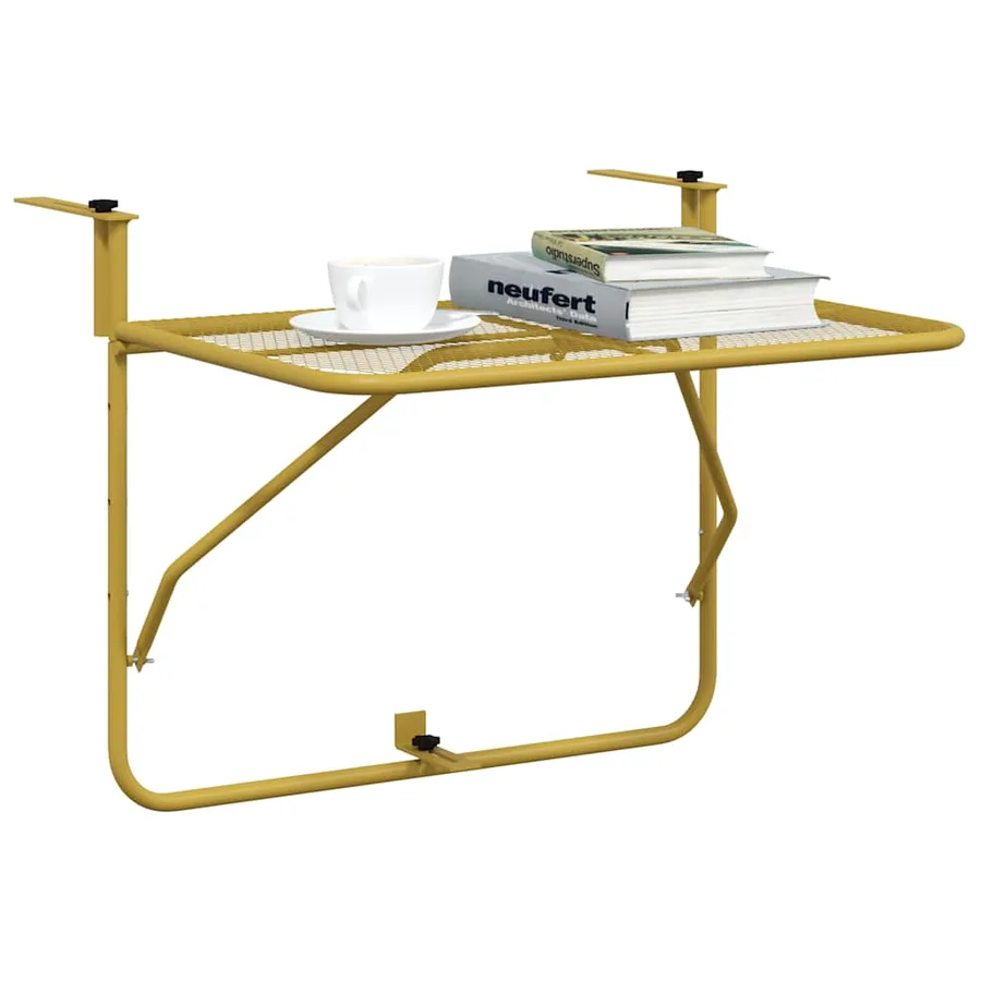 Table de balcon Doré 60x40 cm Acier - 4