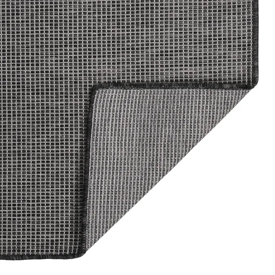 Tapis à tissage plat d'extérieur 200x280 cm Gris - 2