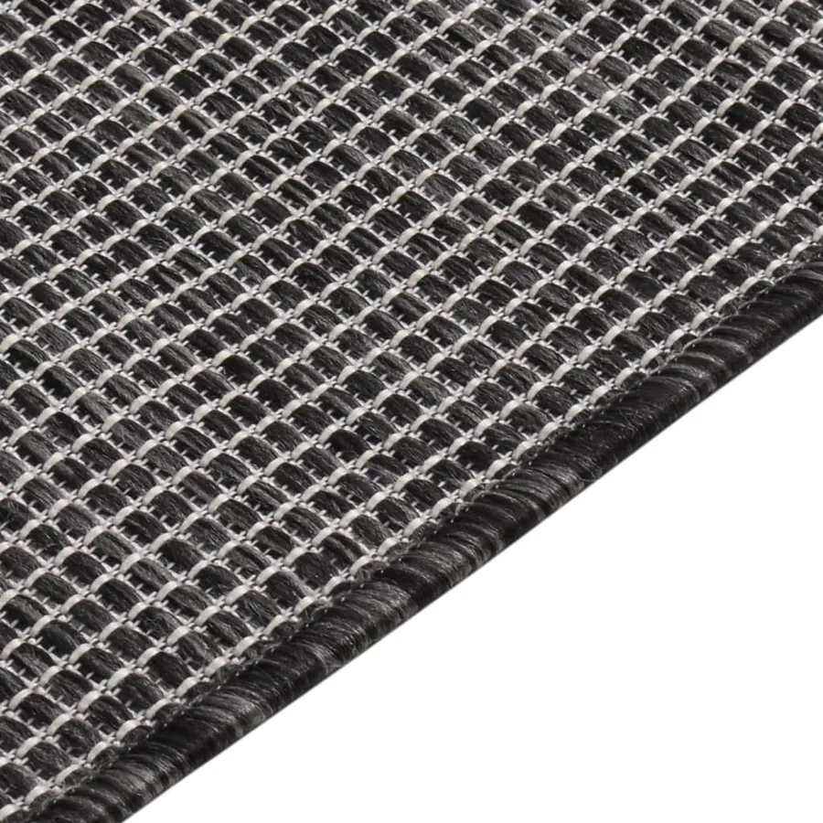 Tapis à tissage plat d'extérieur 200x280 cm Gris - 4