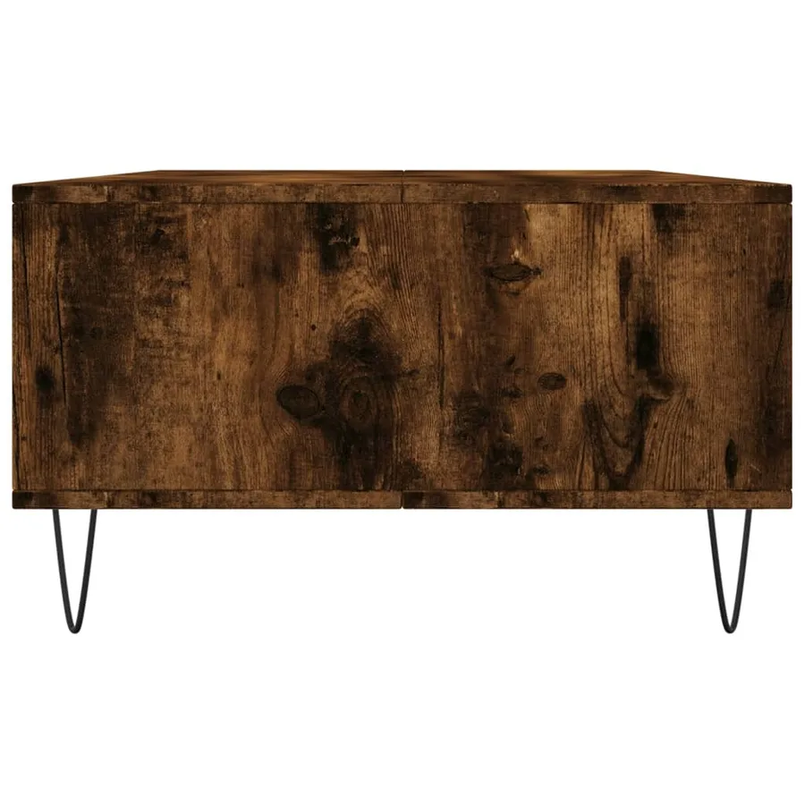 Table basse chêne fumé 104x60x35 cm bois d'ingénierie - 7