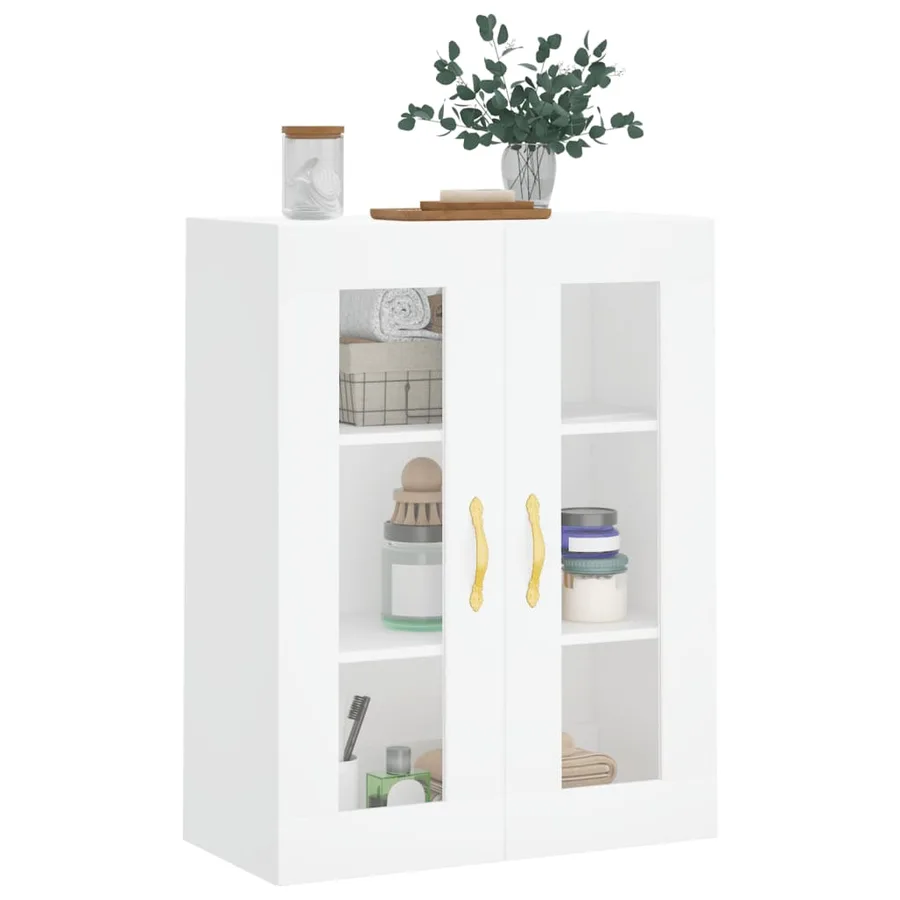 Armoire murale blanc 69,5x34x90 cm - 4