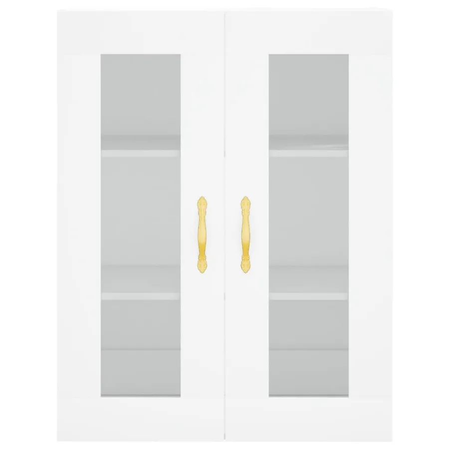 Armoires murales 2 pcs blanc bois d'ingénierie - 6