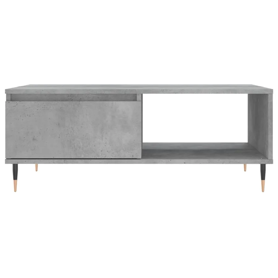 Table basse gris béton 90x60x35 cm bois d'ingénierie - 5