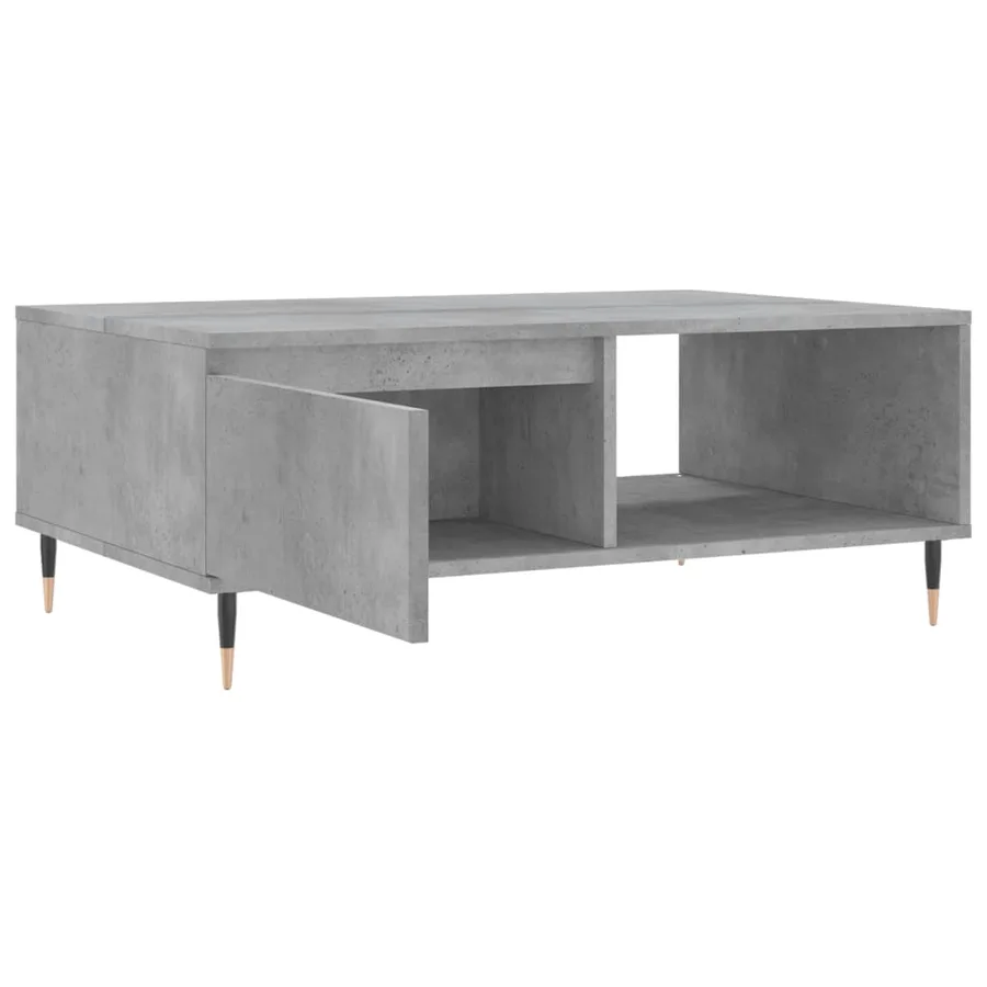 Table basse gris béton 90x60x35 cm bois d'ingénierie - 6