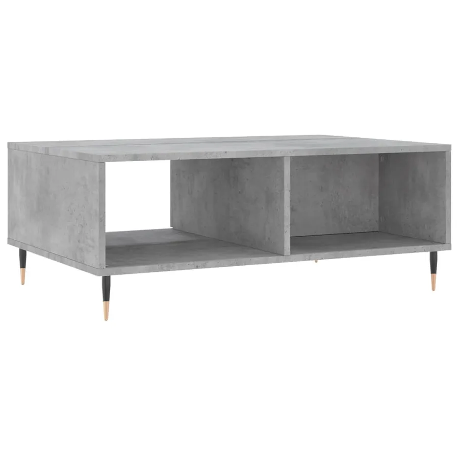 Table basse gris béton 90x60x35 cm bois d'ingénierie - 8