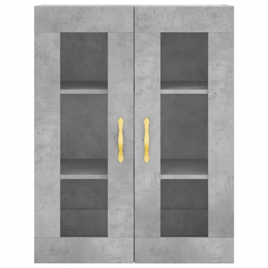 Buffet haut Gris béton 69,5x34x180 cm Bois d'ingénierie - 5
