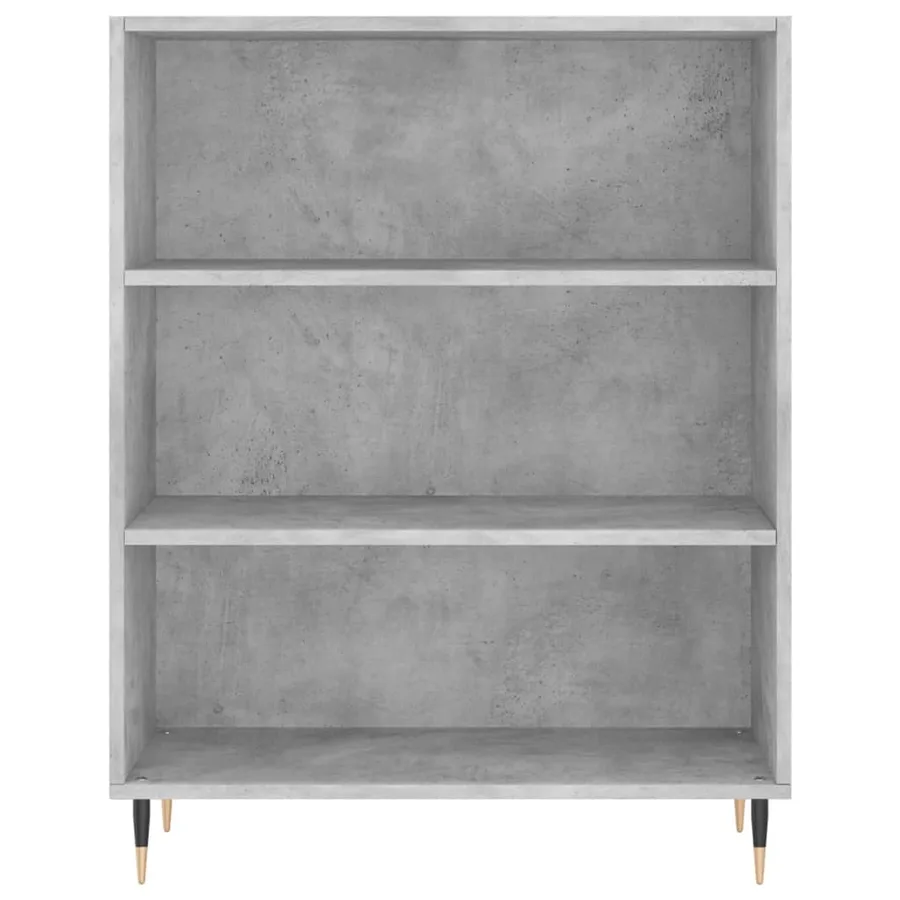 Buffet haut Gris béton 69,5x34x180 cm Bois d'ingénierie - 7