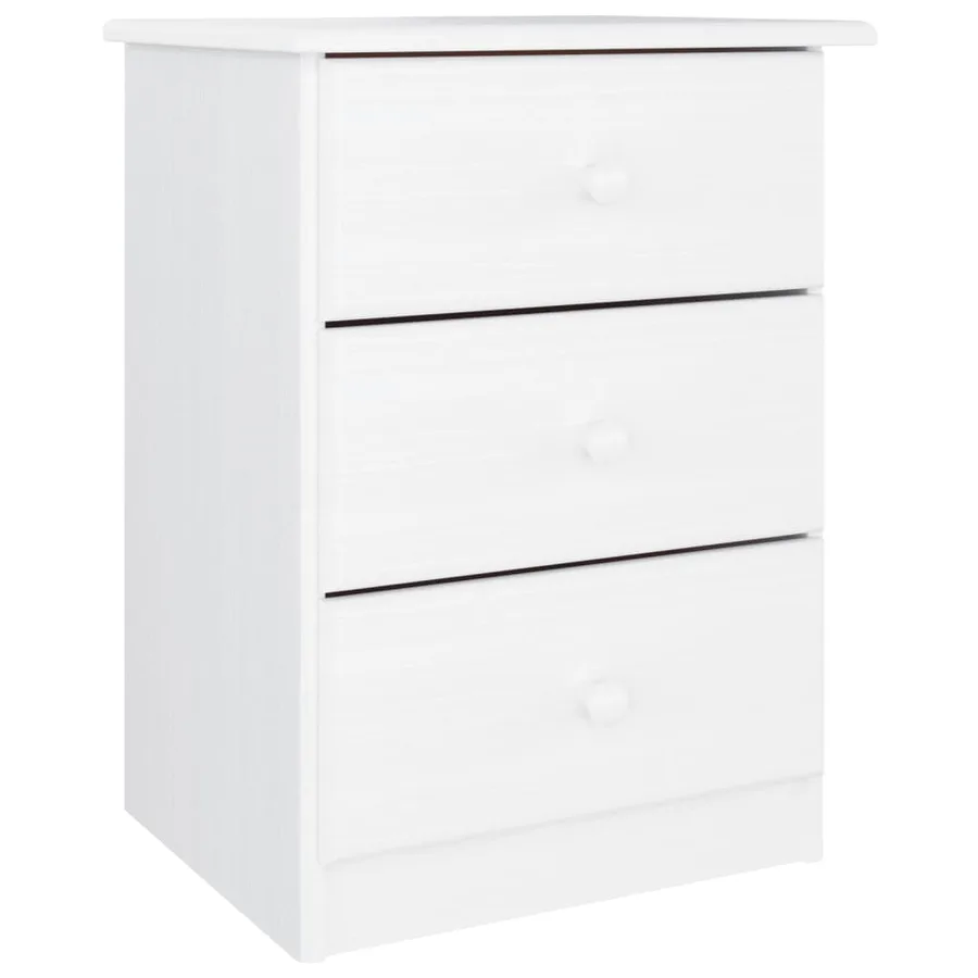 Table de chevet ALTA blanc 41x35x55,5 cm bois de pin massif - 2