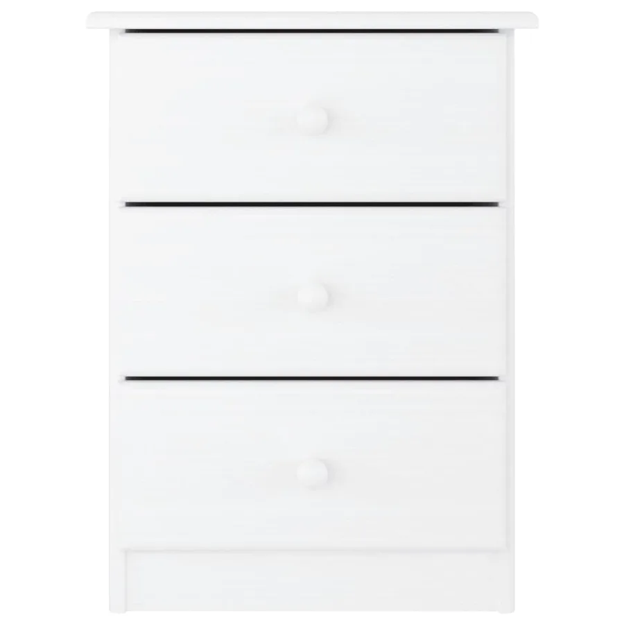 Table de chevet ALTA blanc 41x35x55,5 cm bois de pin massif - 3