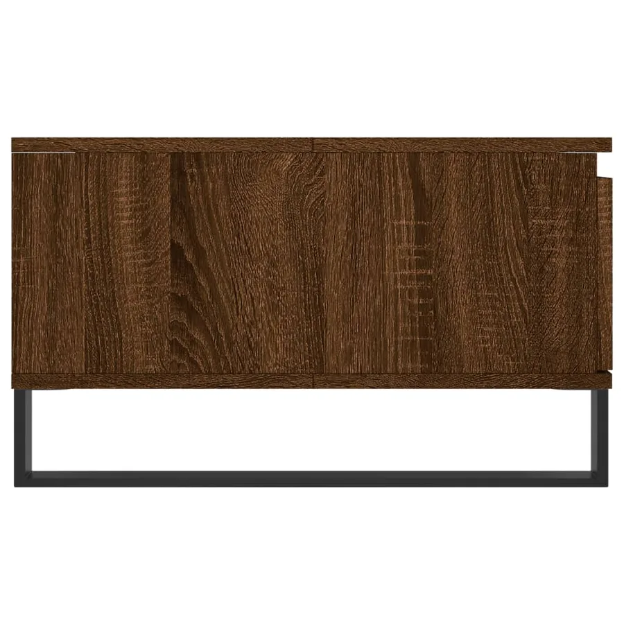 Table basse chêne marron 90x60x35 cm bois d'ingénierie - 7