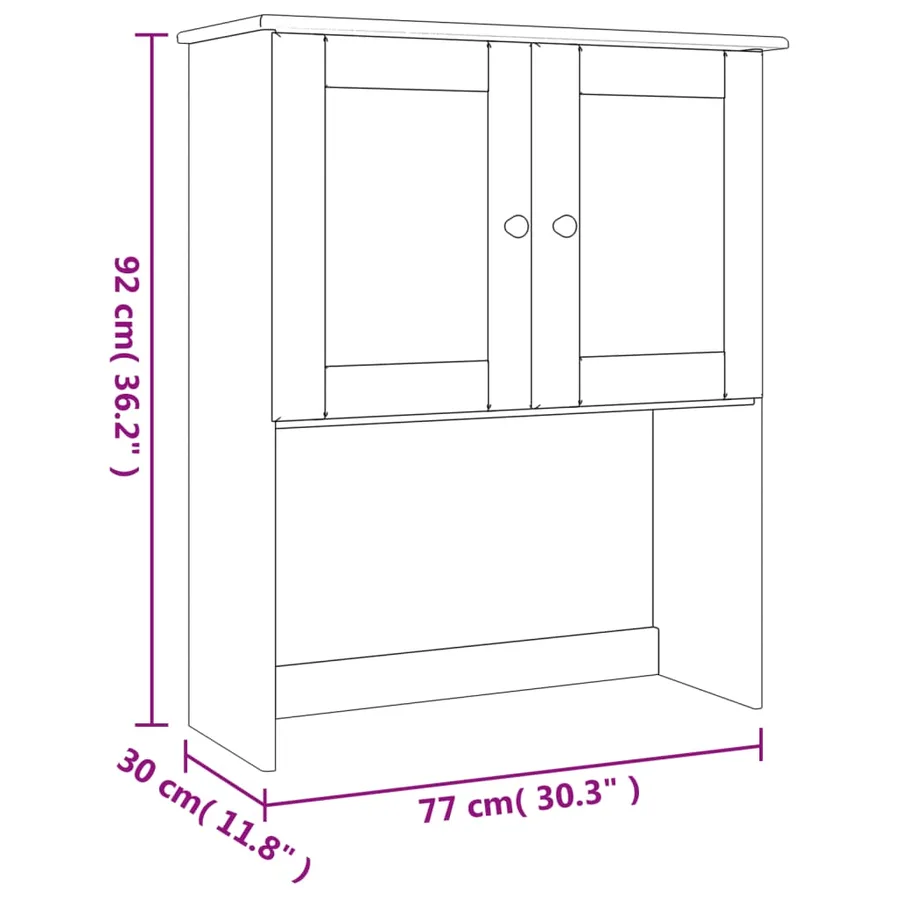 Dessus de commode ALTA 77x30x92 cm bois massif de pin - 10