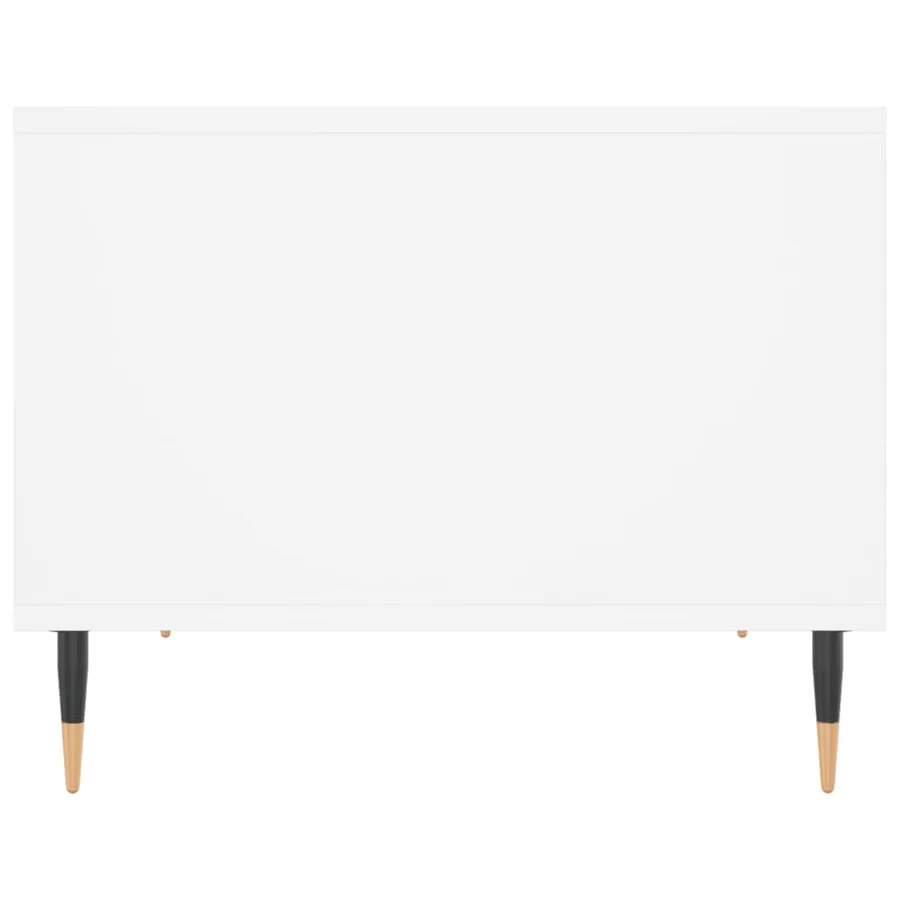 Table basse blanc 60x50x40 cm bois d'ingénierie - 5