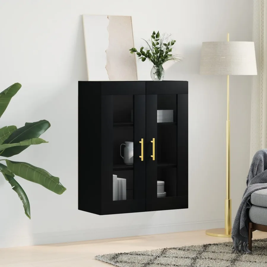 Armoire murale noir 69,5x34x90 cm - 3