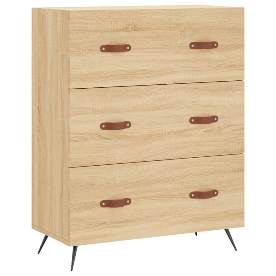 Buffet haut Chêne sonoma 69,5x34x180 cm Bois d'ingénierie - 6