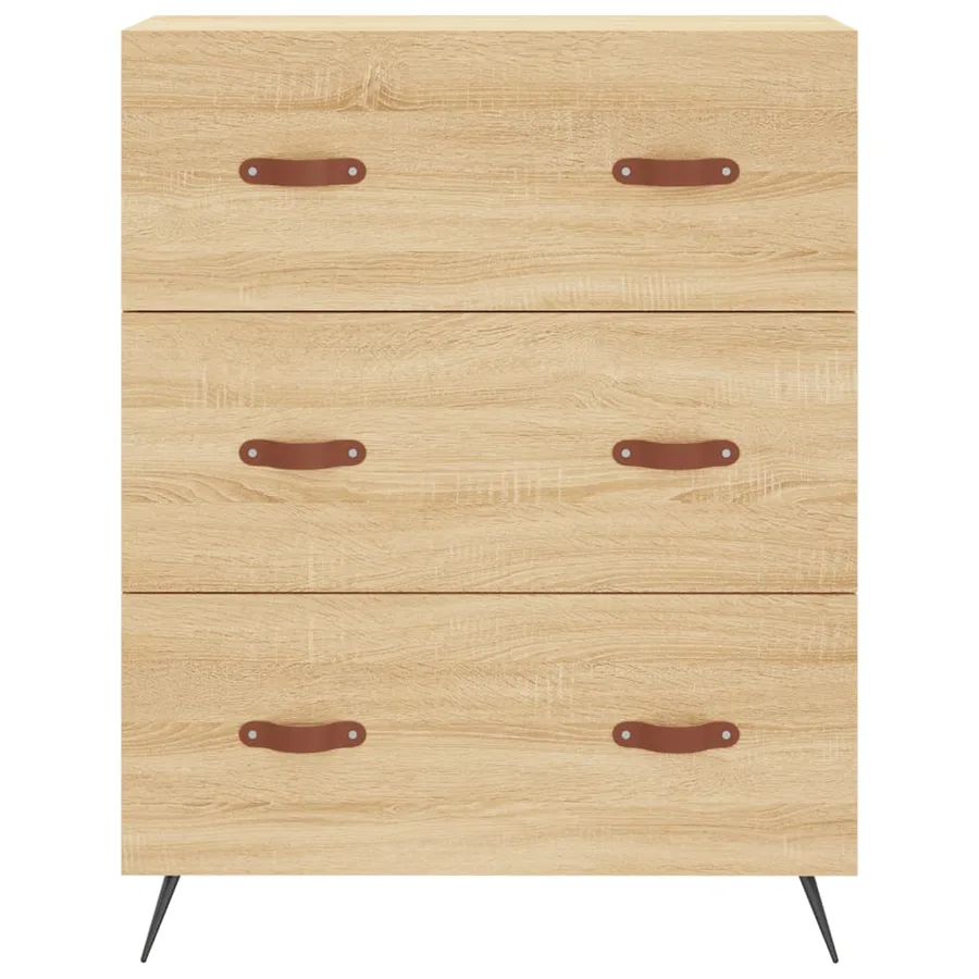 Buffet haut Chêne sonoma 69,5x34x180 cm Bois d'ingénierie - 7