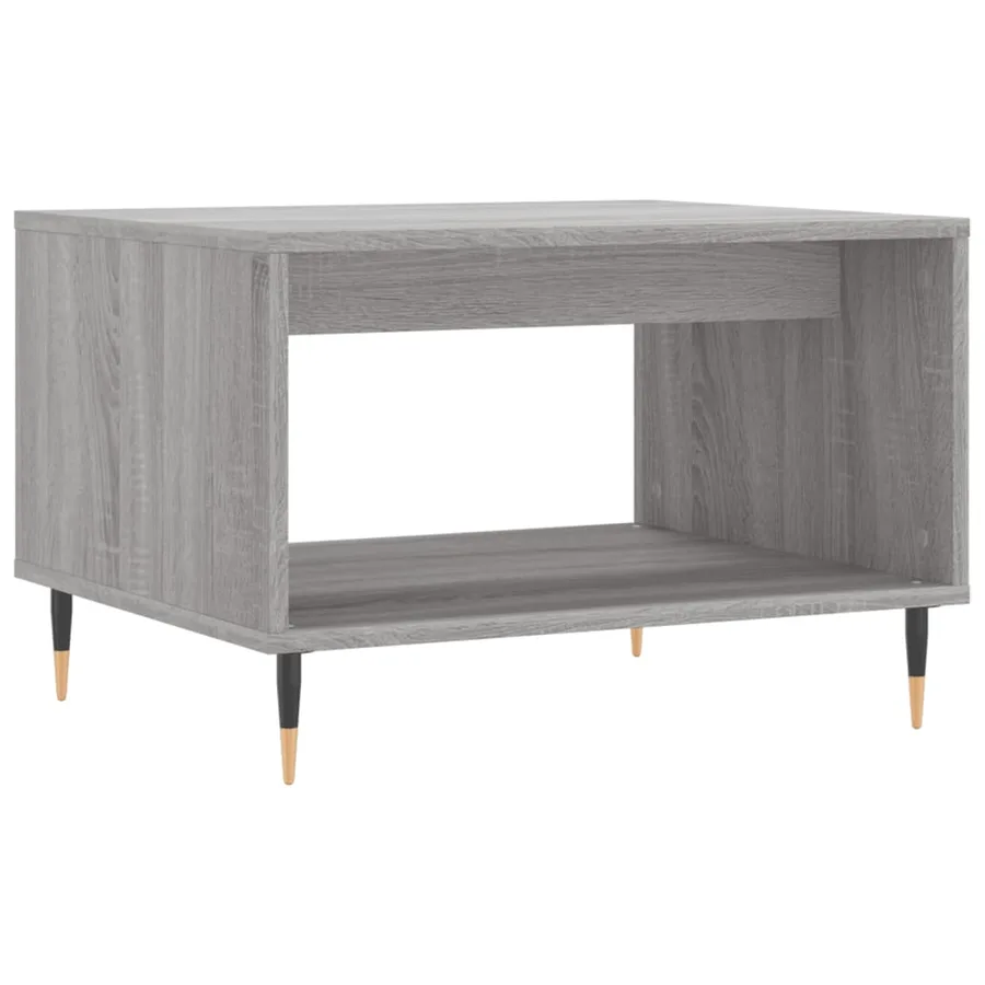 Table basse sonoma gris 60x50x40 cm bois d'ingénierie - 2