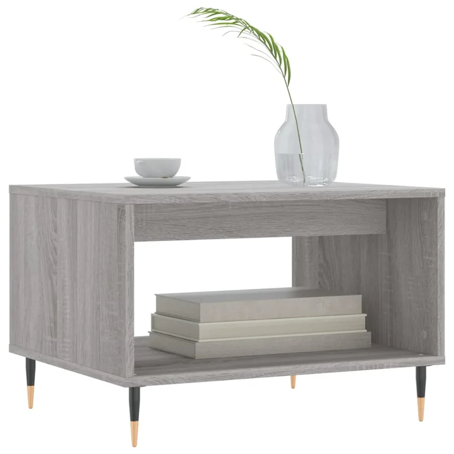 Table basse sonoma gris 60x50x40 cm bois d'ingénierie - 3