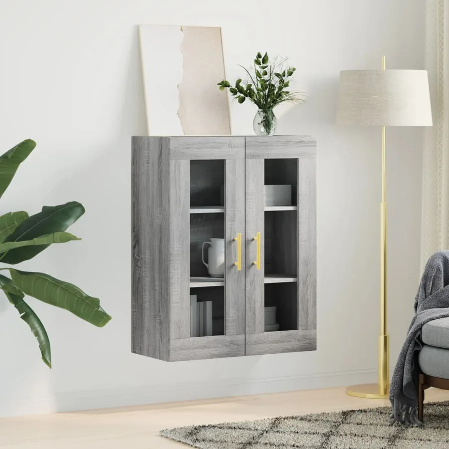 Armoire murale sonoma gris 69,5x34x90 cm - 3