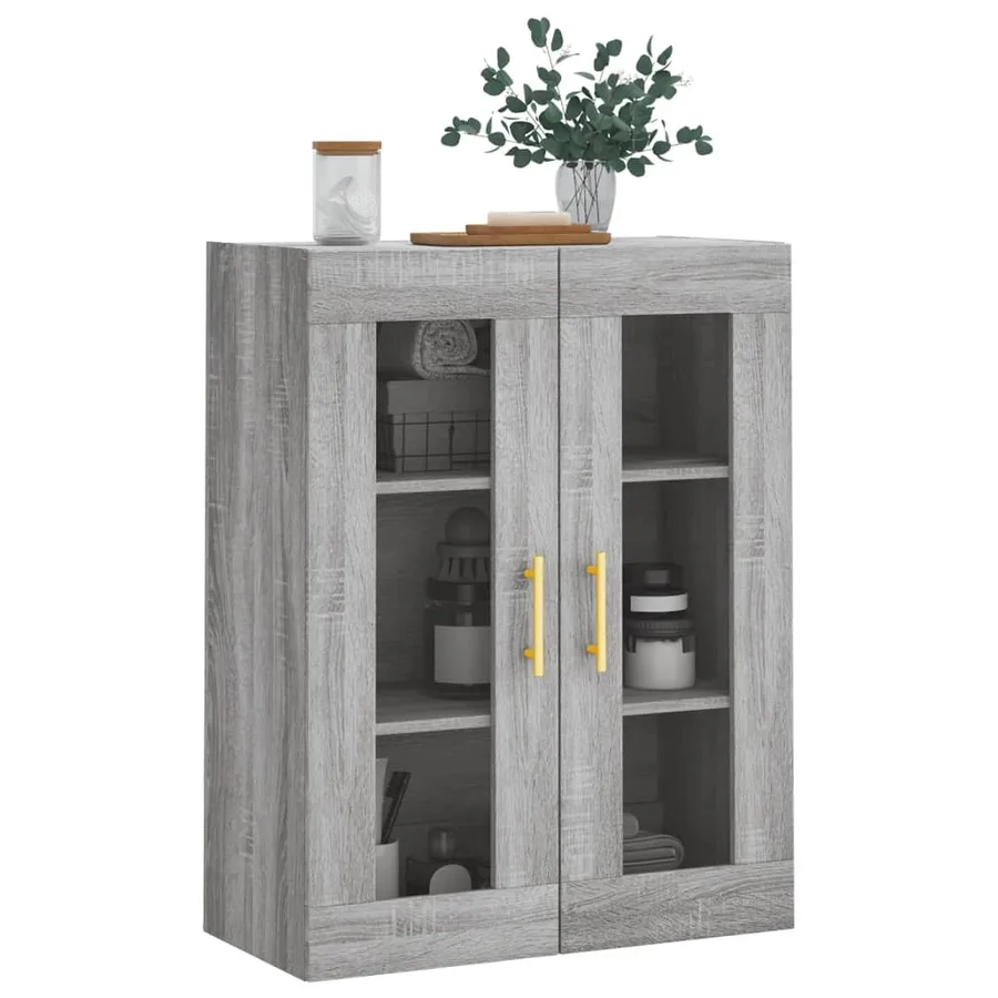 Armoire murale sonoma gris 69,5x34x90 cm - 4