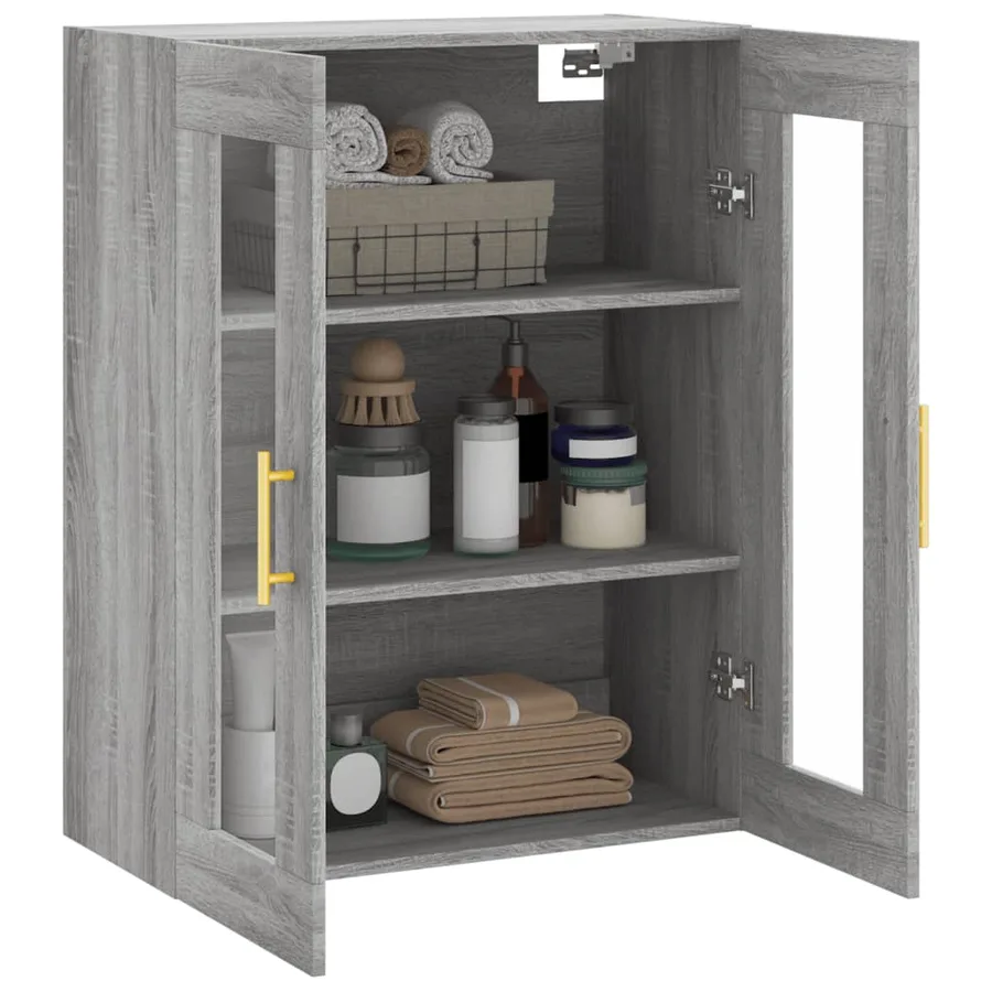 Armoire murale sonoma gris 69,5x34x90 cm - 5