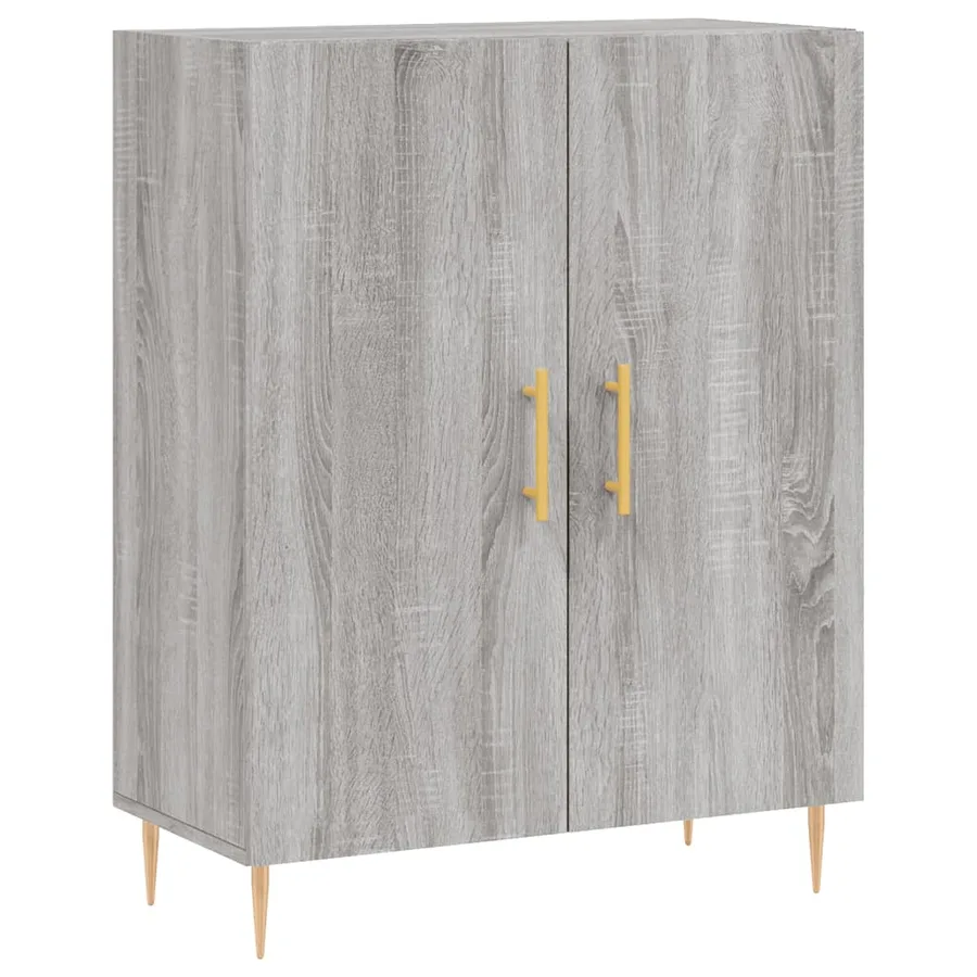 Buffet haut Sonoma gris 69,5x34x180 cm Bois d'ingénierie - 7