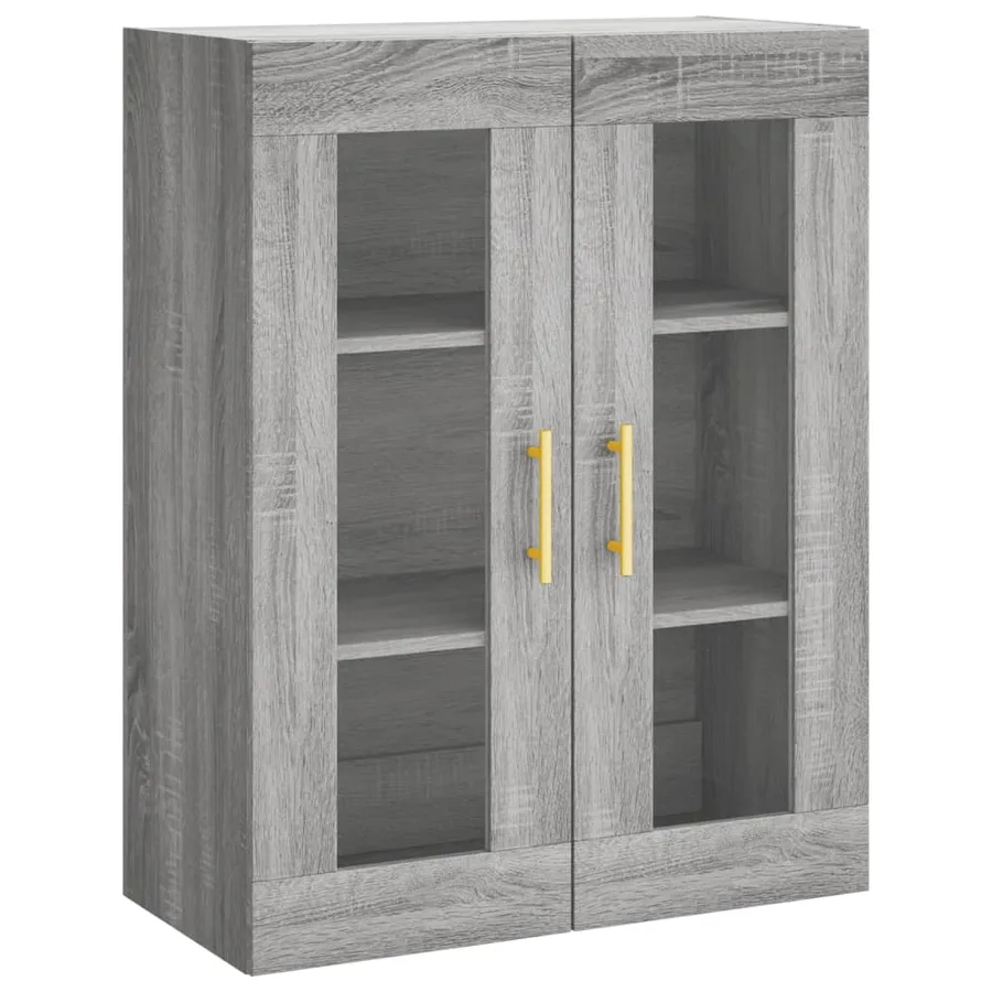 Buffet haut Sonoma gris 69,5x34x180 cm Bois d'ingénierie - 5