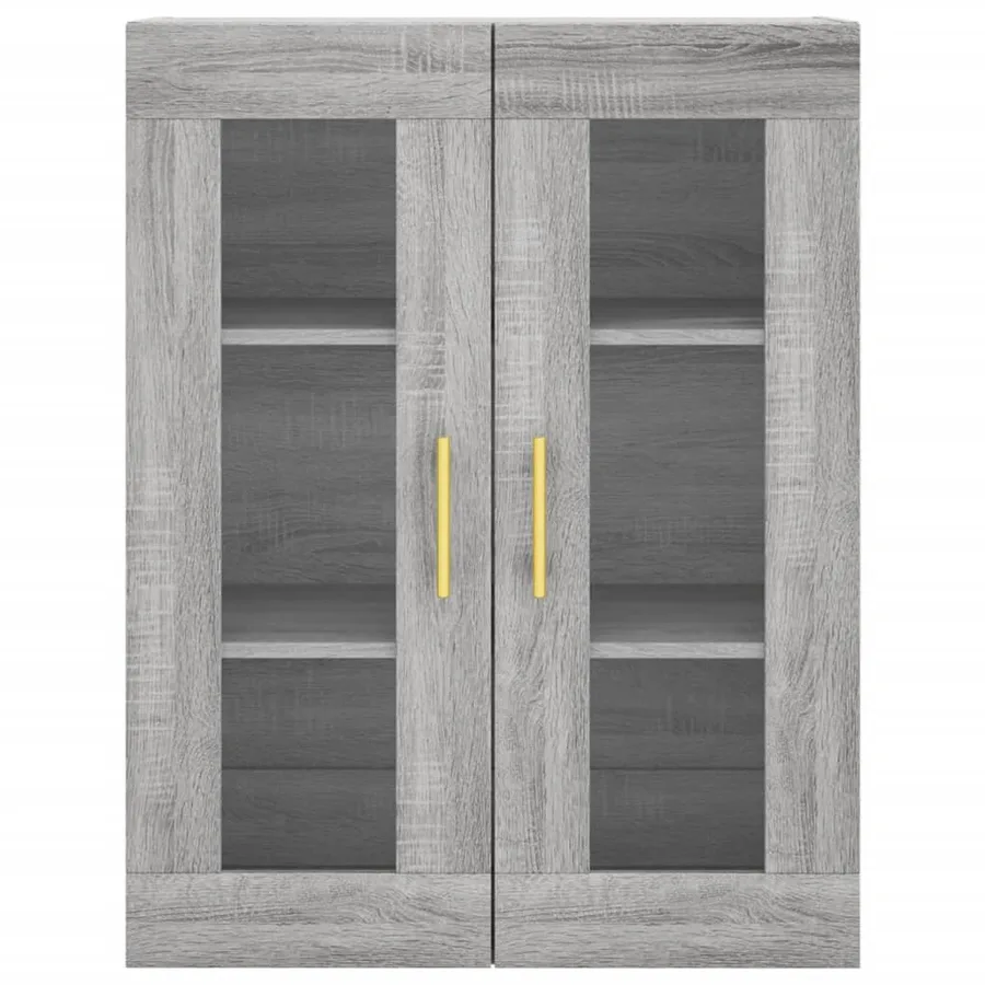 Buffet haut Sonoma gris 69,5x34x180 cm Bois d'ingénierie - 6