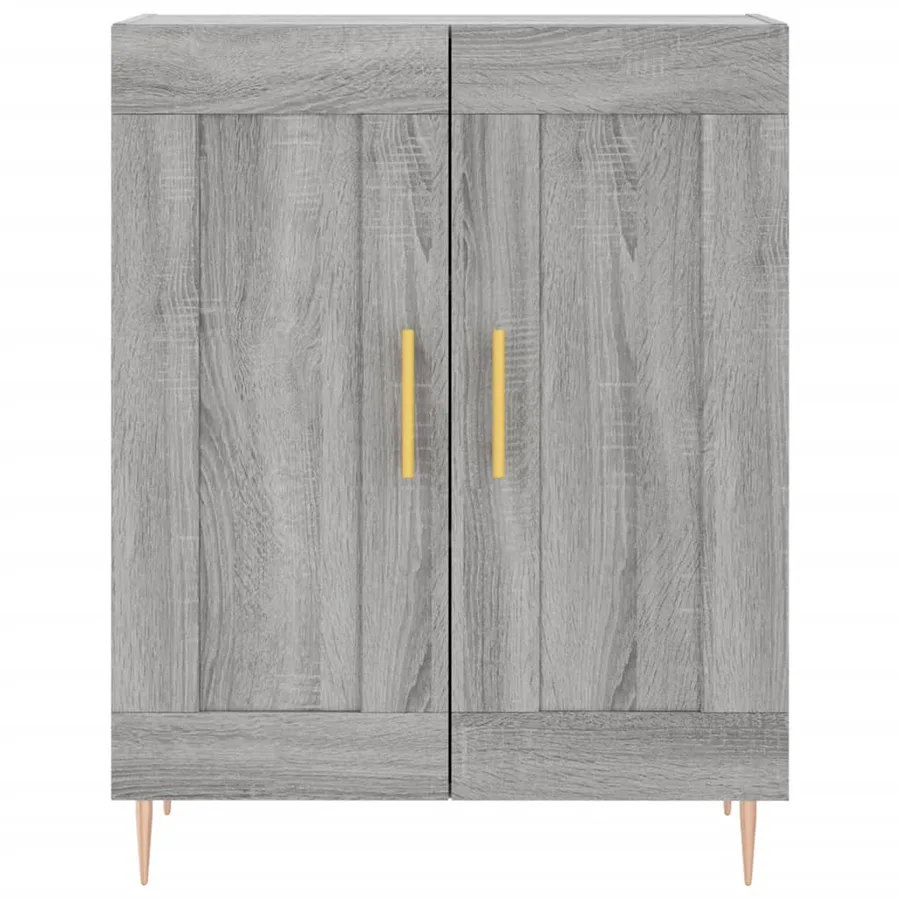 Buffet haut Sonoma gris 69,5x34x180 cm Bois d'ingénierie - 8