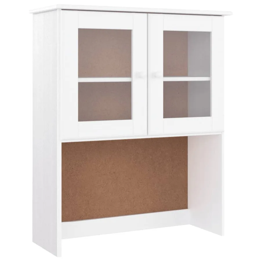 Buffet ALTA blanc 77x35x165 cm bois massif de pin - 7