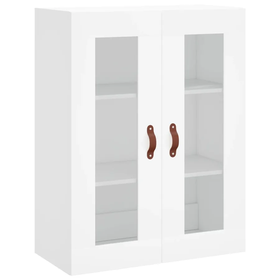 Buffet haut Blanc 69,5x34x180 cm Bois d'ingénierie - 5
