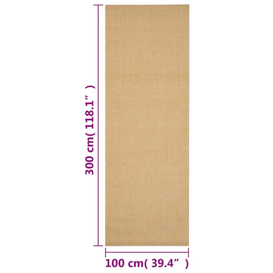 Tapis Sisal naturel 100x300 cm - 7