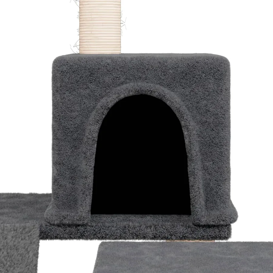 Arbre à chat avec griffoirs en sisal Gris foncé 82 cm - 6