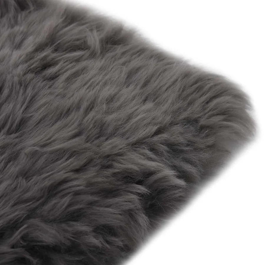 Coussins de chaise lot de 2 Gris clair 40x40cm Mouton véritable - 3