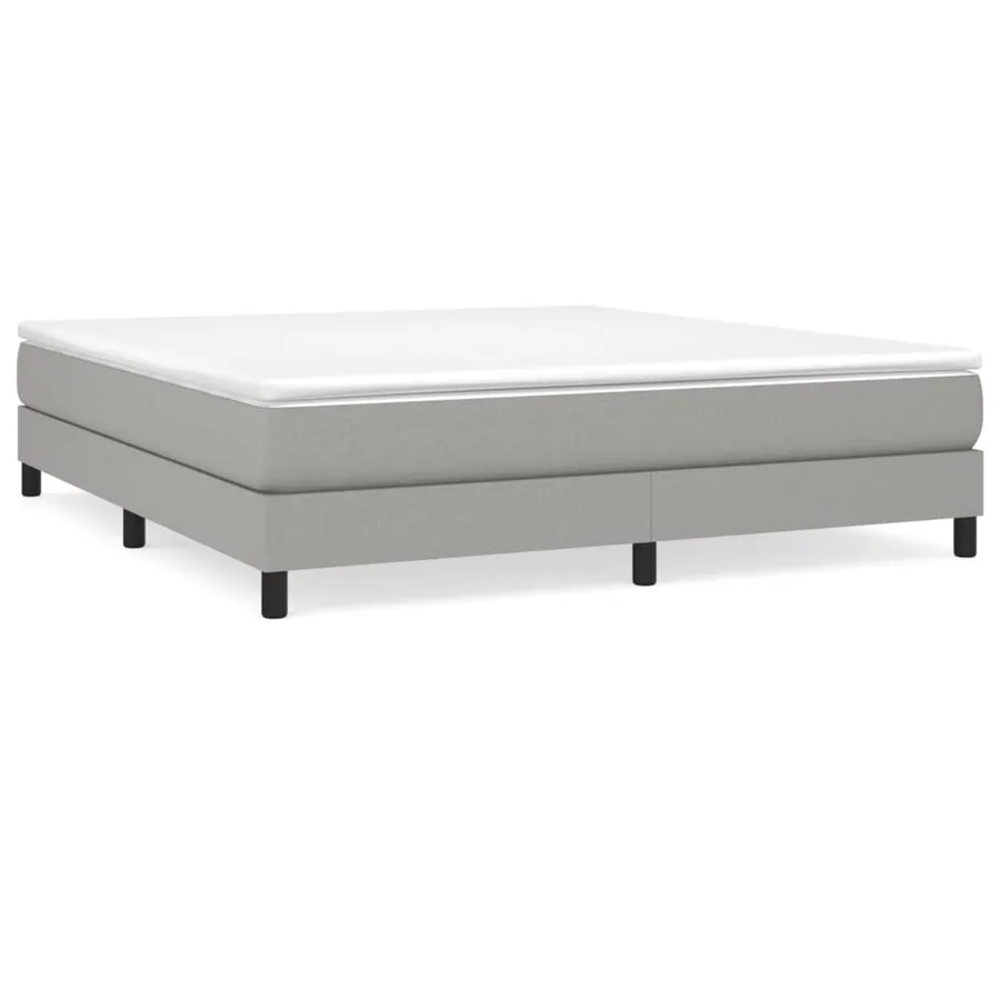 Sommier à lattes de lit avec matelas Gris clair 180x200cm Tissu - 2