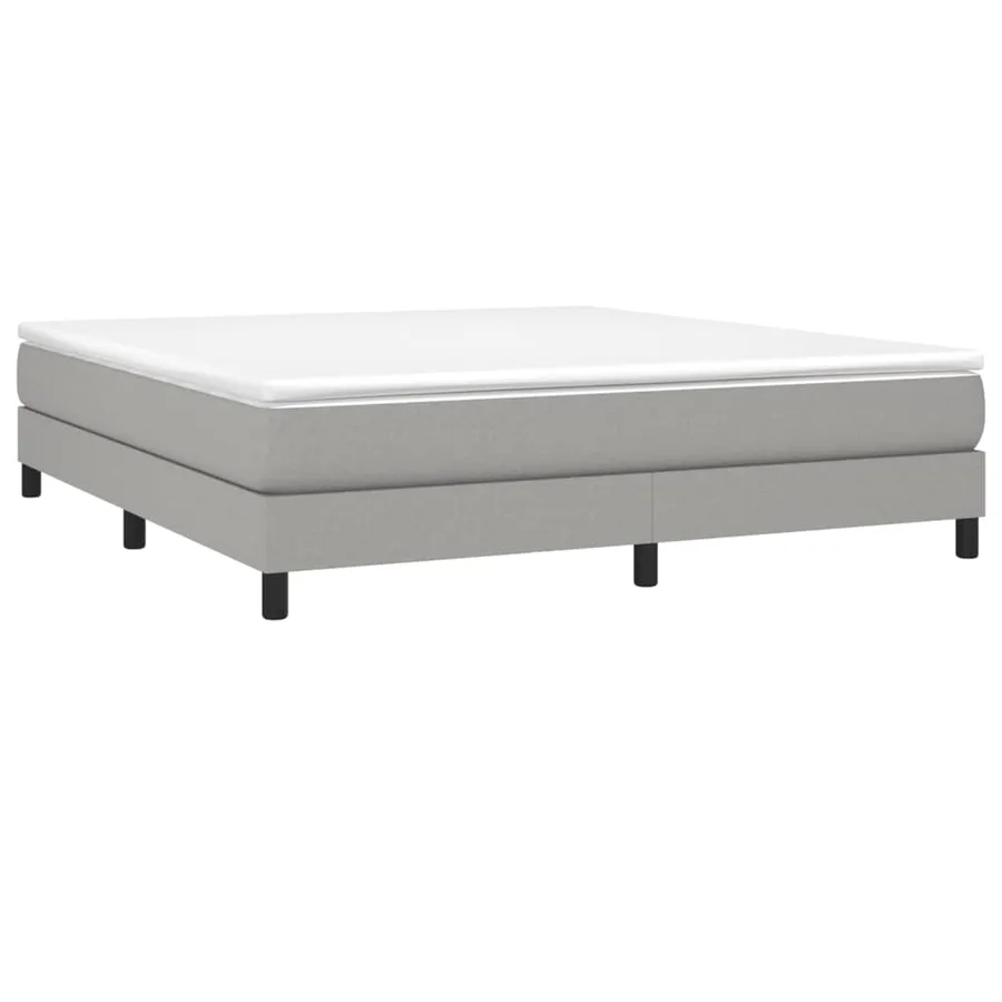 Sommier à lattes de lit avec matelas Gris clair 180x200cm Tissu - 3