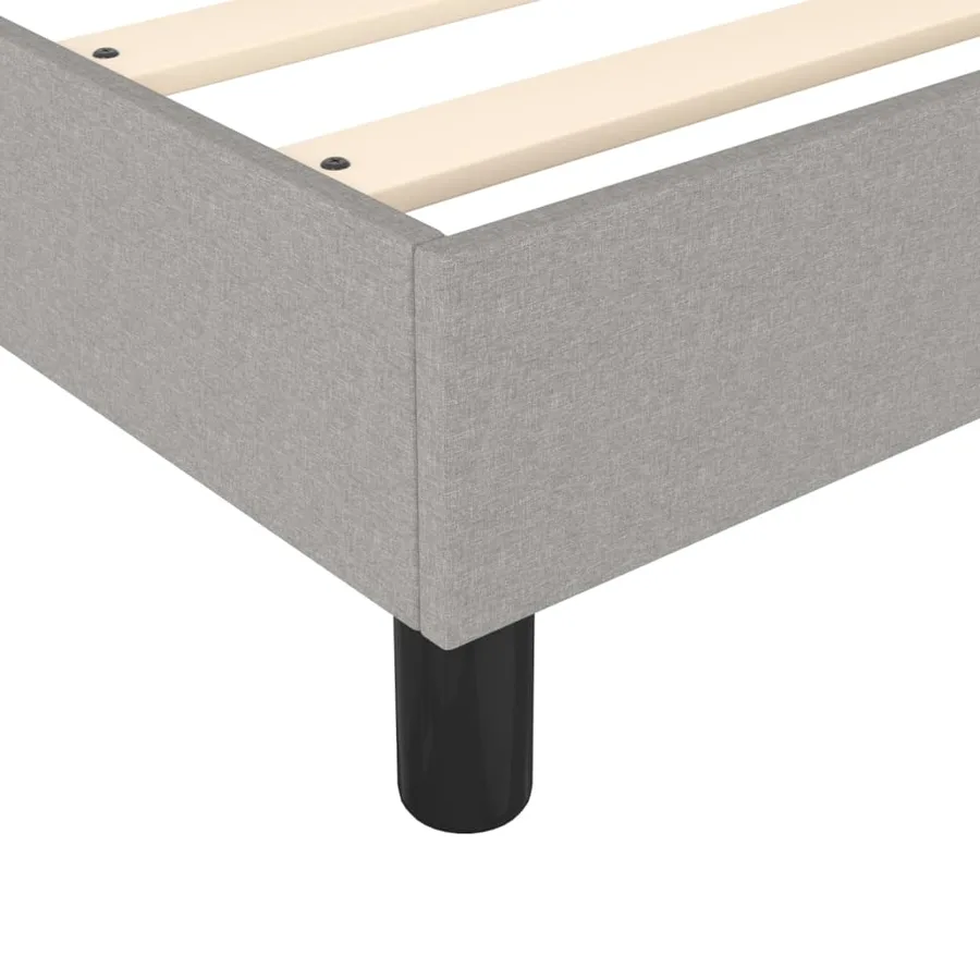 Sommier à lattes de lit avec matelas Gris clair 180x200cm Tissu - 7