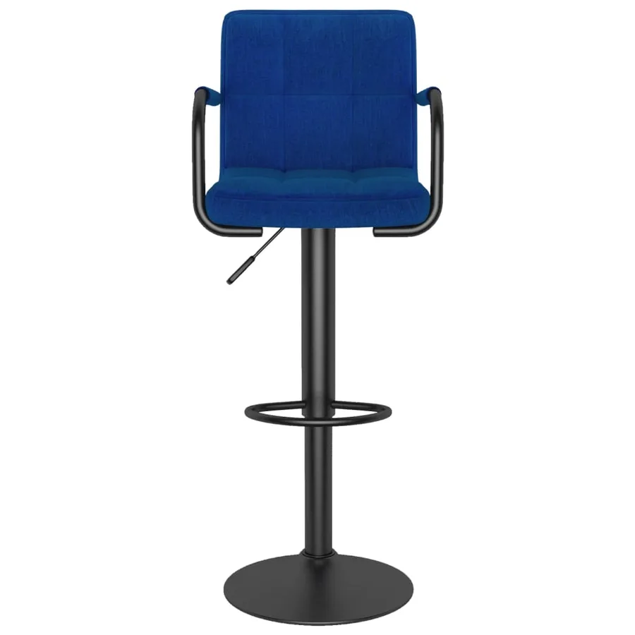 Tabourets de bar lot de 2 bleu tissu - 4