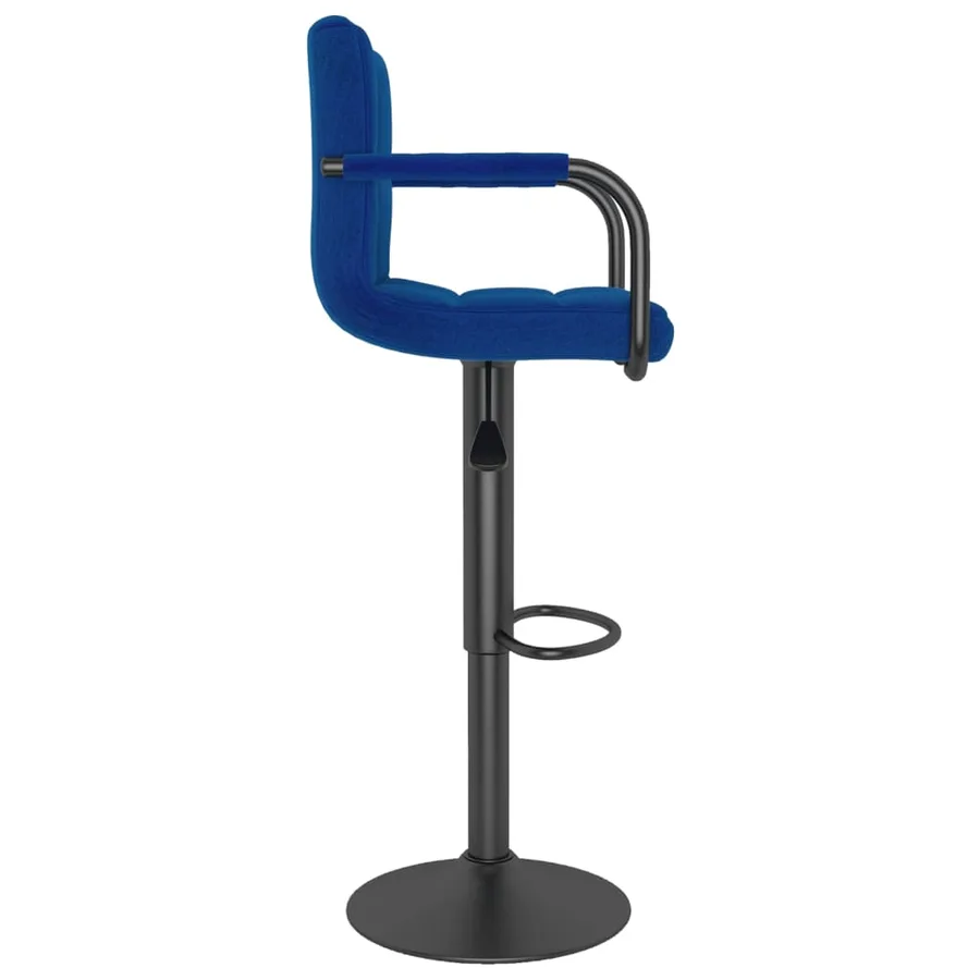 Tabourets de bar lot de 2 bleu tissu - 5