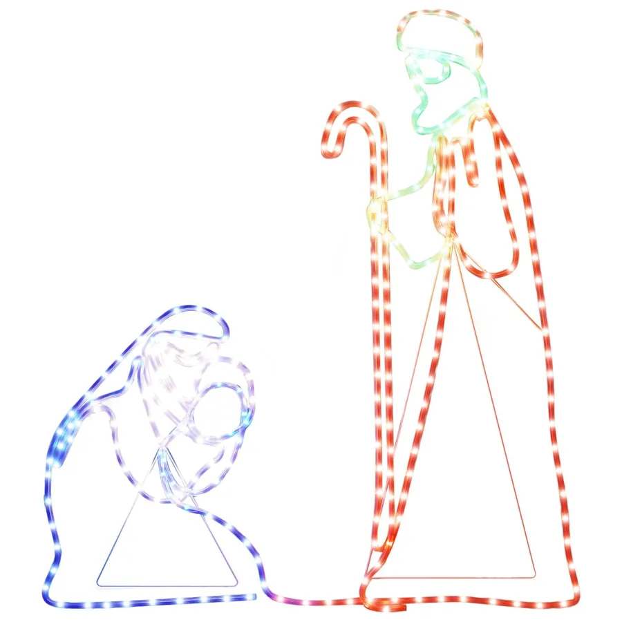 Figurine de Noël Marie et Joseph avec 264 LED 40x55 et 38x100cm - 2