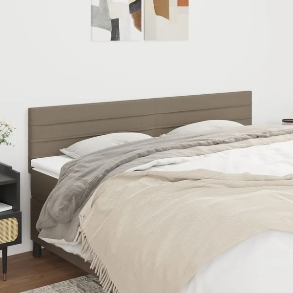 Têtes de lit Taupe 200x5x78/88 cm Tissu