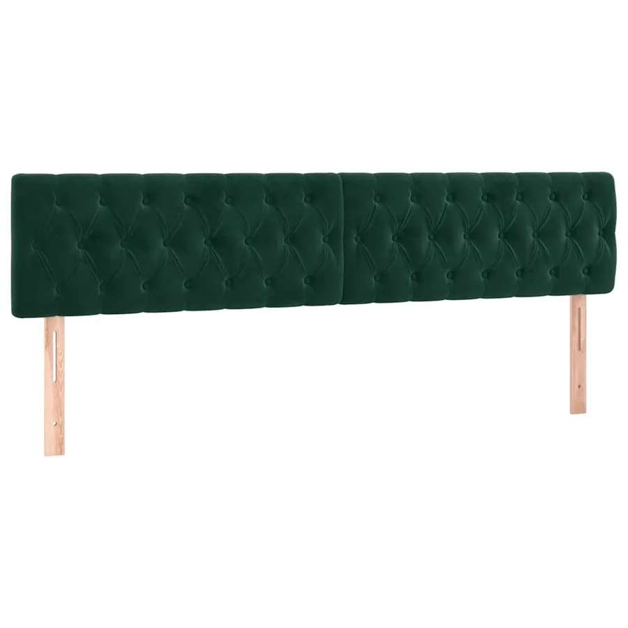 Têtes de lit Vert foncé 180x7x78/88 cm Velours - 2
