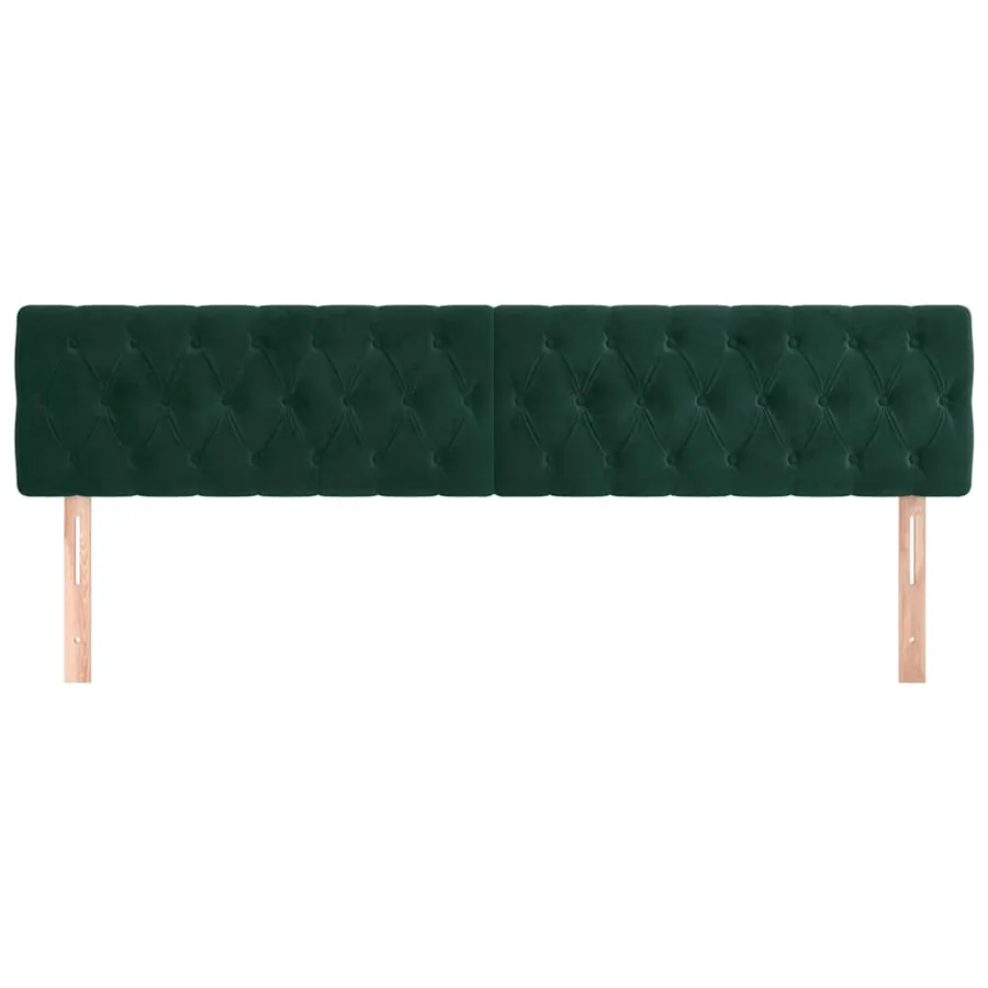 Têtes de lit Vert foncé 180x7x78/88 cm Velours - 3