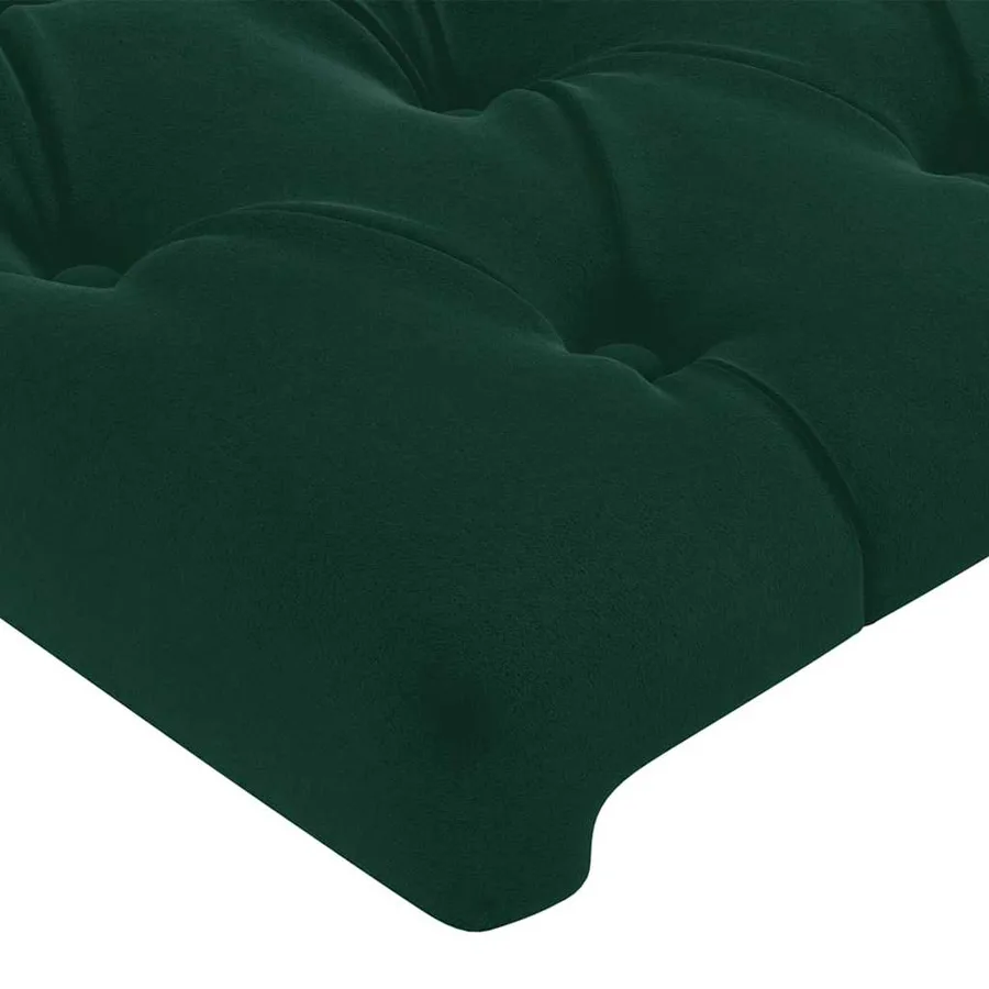Têtes de lit Vert foncé 180x7x78/88 cm Velours - 4