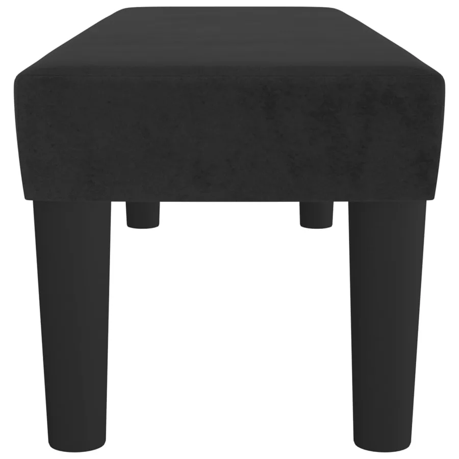 Banc Noir 100x30x30 cm Velours - 4