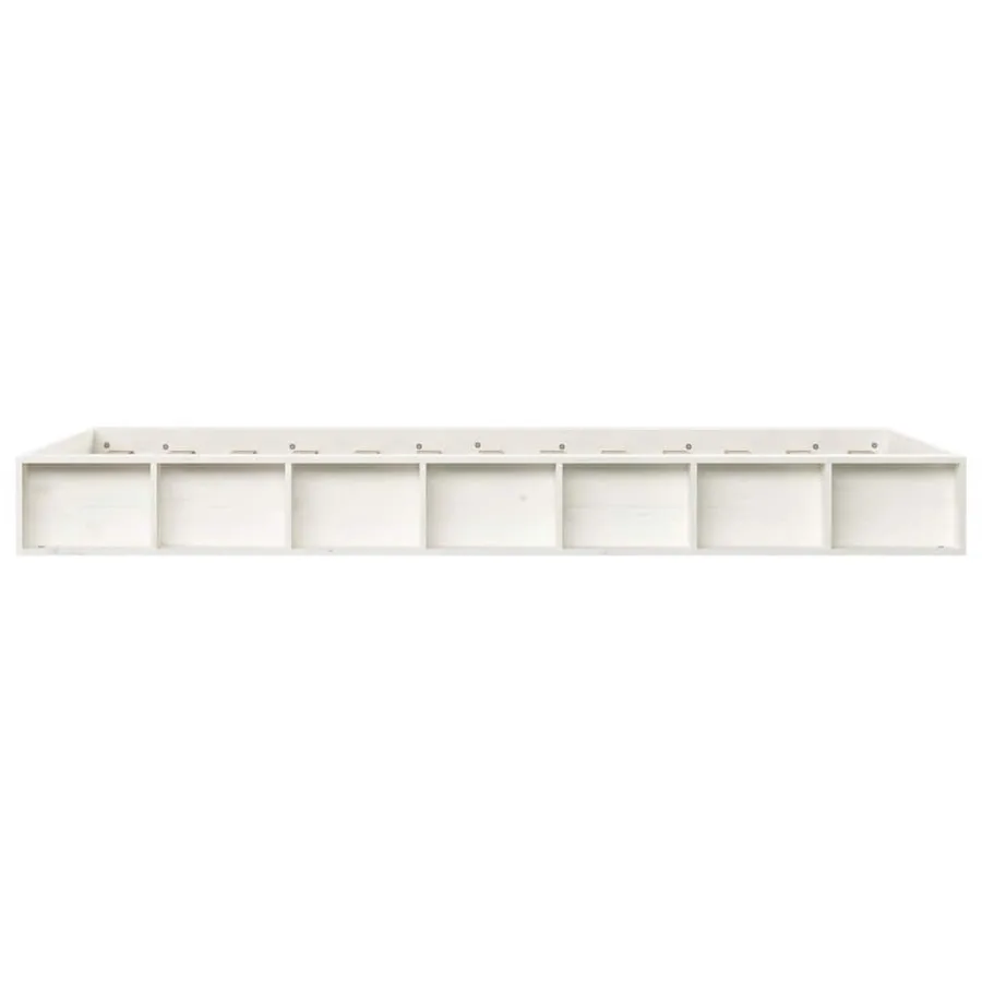 Cadre de lit sans matelas blanc 100x200 cm bois massif - 5