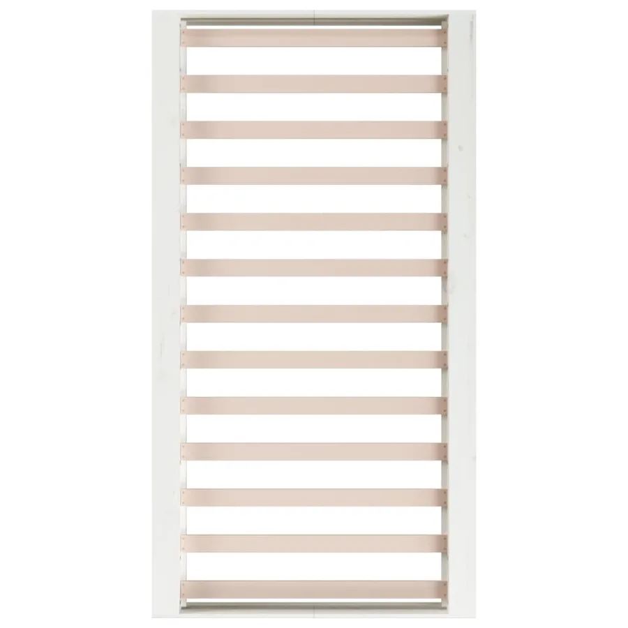 Cadre de lit sans matelas blanc 100x200 cm bois massif - 6